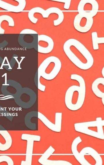 Day1 COUNT YOUR BLESSINGS